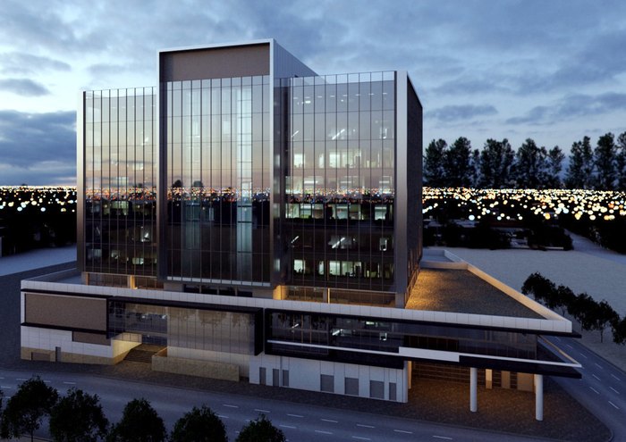 Services Building Night